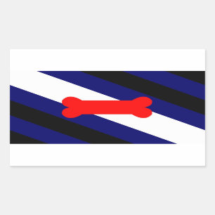 Puppy Speel Pride Vlag Rechthoekschakelaars Glossy Rechthoekige Sticker