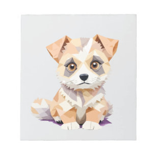 Puppy speels Schattig leuk kleurrijk vrolijk dier Notitieblok