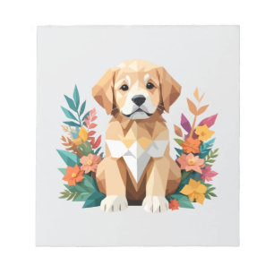 Puppy speels Schattig leuk kleurrijk vrolijk dier Notitieblok