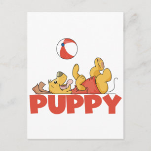 Puppy speelt T-shirts en geschenken Briefkaart