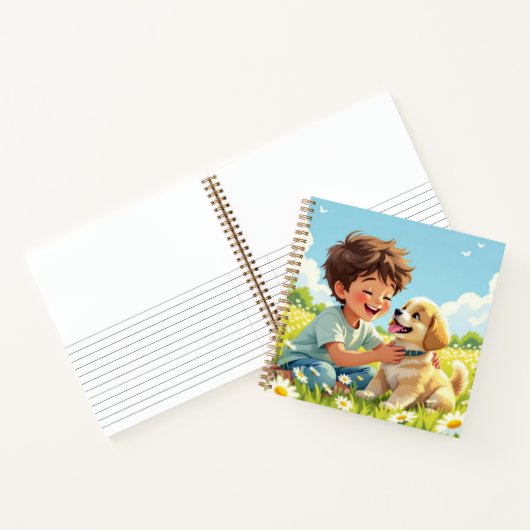 Puppy Spelen Notitieboek (Binnen)