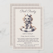 Puppy Splash Verjaardag Pool Party Uitnodiging (Voorkant / Achterkant)