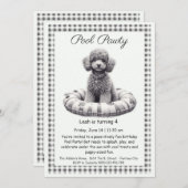 Puppy Splash Verjaardag Pool Party Uitnodiging (Voorkant / Achterkant)