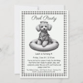 Puppy Splash Verjaardag Pool Party Uitnodiging (Voorkant)