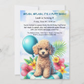 Puppy Splash Verjaardag Pool Party Uitnodiging (Voorkant)