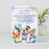 Puppy Splash Verjaardag Pool Party Uitnodiging (Staand voorkant)