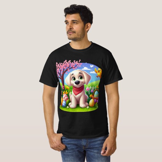 Puppy Springtime T-shirt (Voorkant volledig)