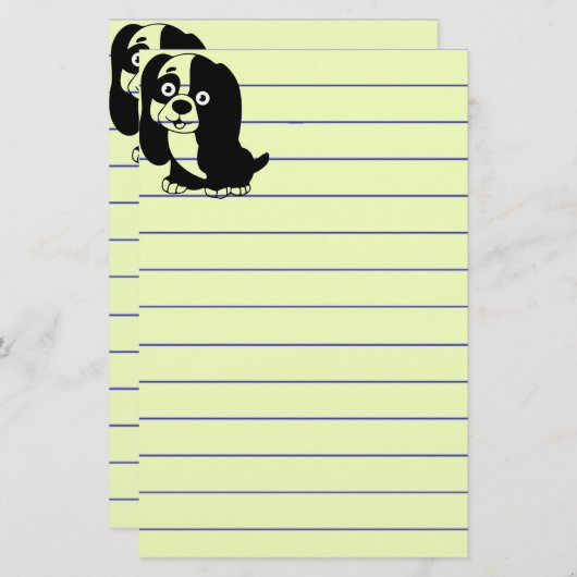 Puppy Stationery Briefpapier (Voorkant / Achterkant)