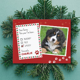 Puppy stout of mooi kerst Wenskaart Briefkaart