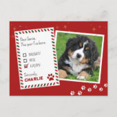 Puppy stout of mooi kerst Wenskaart Briefkaart (Voorkant)