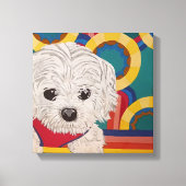 Puppy Stretched Canvas Print (Voorkant)