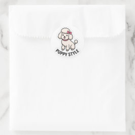 Puppy Style Cute Poodle Sticker – Kawaii Hond Lief