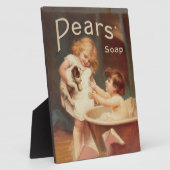 Puppy Taking A Bath Vintage Antique Fotoplaat (Zijkant)