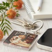 Puppy Taking A Bath Vintage Antique Sleutelhanger (Voorkant Rechts)