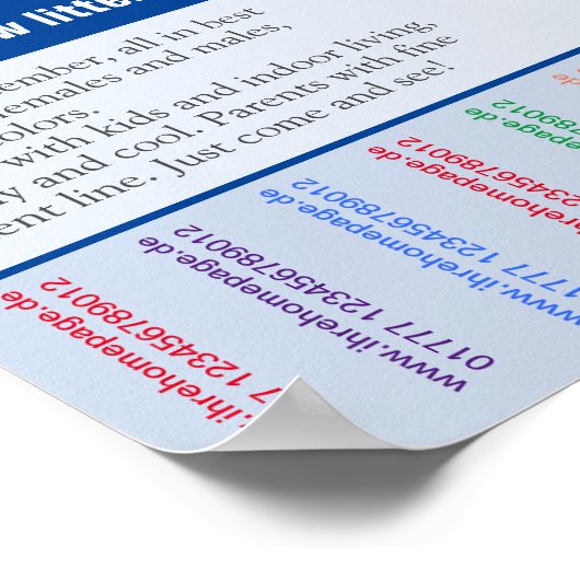 Puppy te koop flyer met QR code Poster (Hoek)