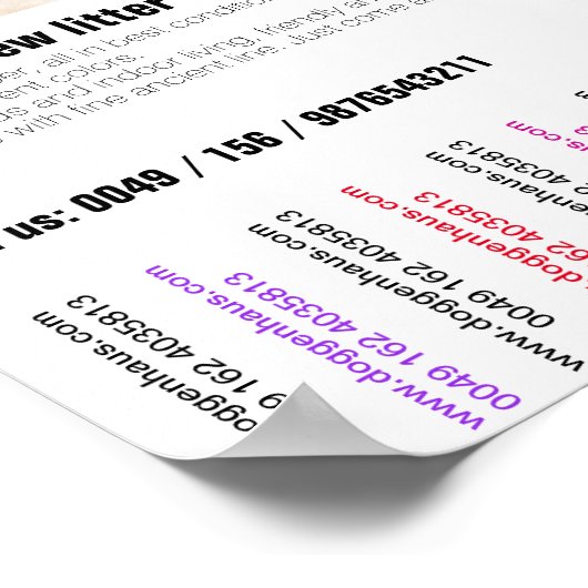 Puppy te koop flyer met QR code Poster (Hoek)