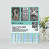 puppy te koop flyer sjabloon QR-code (Staand voorkant)