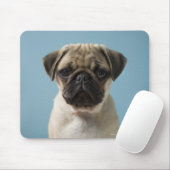 Puppy tegen blauwe achtergrond muismat (Met muis)