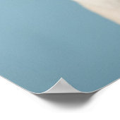 Puppy tegen blauwe achtergrond poster (Hoek)