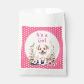 Puppy Thema Het is een meisje | BABY SHOWER Bedankzakje (Voorkant)