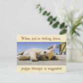 Puppy Therapy Dog Briefkaart (Staand voorkant)