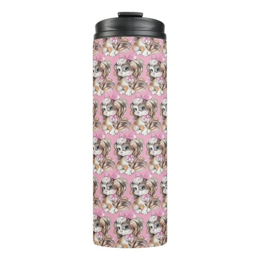 Puppy Thermos Bekerglas Thermosbeker (Voorkant)