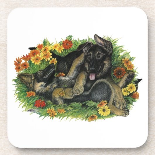 Puppy Tuin Bier Onderzetter (Voorkant)