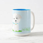 Puppy Tweekleurige Koffiemok (Voorkant rechts)