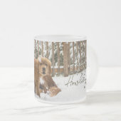 Puppy Vakantie Kerst Mok - Golden Retriever (Voorkant rechts)