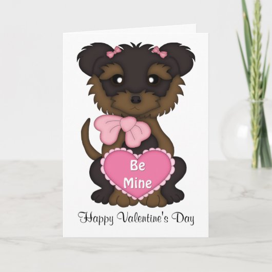 Puppy-Valentijnsdag Feestdagen Kaart (Voorkant)