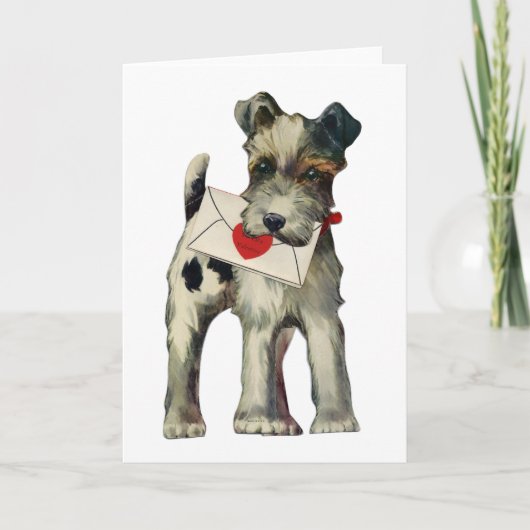 Puppy Valentine's Day Kaart (Voorkant)