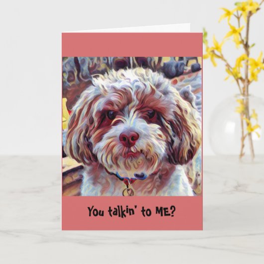 Puppy van de Hond van shih-Poo Shih Tzu het Kaart (Gele Bloem)