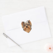 Puppy van de Yorkshire Terrier Hart Sticker (Envelop)