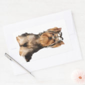 Puppy van de Yorkshire Terrier Rechthoekige Sticker (Envelop)