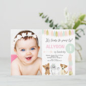 Puppy verjaardag, Dierenliefhebbers Schattig meisj Kaart (Staand voorkant)