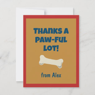 Puppy Verjaardag Paw-ty Bedankkaart