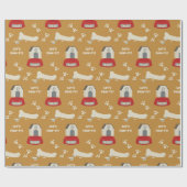 Puppy Verjaardag Paw-ty Cadeaupapier (Vlak)