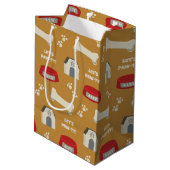 Puppy Verjaardag Paw-ty Medium Cadeauzakje (Achterkant Gekanteld)