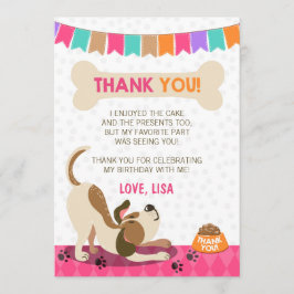 Puppy Verjaardag Paw-ty Puppy Dank je kaart