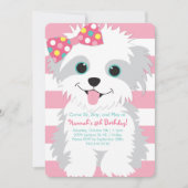 Puppy Verjaardag Paw-ty Uitnodiging (Voorkant)