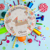 Puppy Verjaardag Pawty Papier Bord