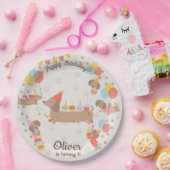 Puppy Verjaardag Pawty Papier Bord (Feest)