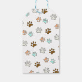 Puppy Verjaardagsfeestje Bull Dog Dank u Cadeaulabel (Achterkant)