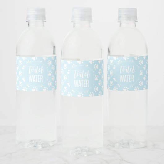 puppy verjaardagsfeestje toilet waterfles labels waterfles etiket (Flessen)