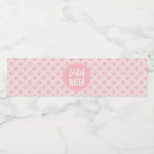 puppy verjaardagsfeestje toilet waterfles labels waterfles etiket (Enkel label)