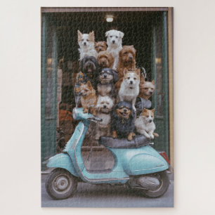 Puppy-verpakt Vespa-avontuur Legpuzzel