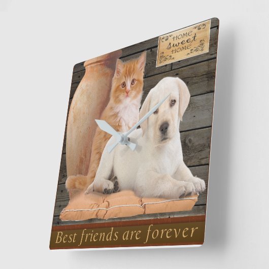 Puppy Vierkante Klok (Hoek)