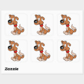 Puppy Vierkante Sticker (Vel)