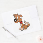 Puppy Vierkante Sticker (Envelop)
