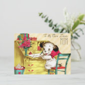  puppy voor moeders Happy Mothers Dag Feestdagenkaart (Staand voorkant)